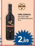 Oferta de VZ  VINO LUSIVO  VIÑA ZORAYA Vino tinto roble D.O. Ribera del Duero, 75 cl  2,69  en CashDiplo