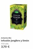 Oferta de GINGER LEMON  20  Artemis Bio  Infusión jengibre y limón  17.0 uds.  2,70 €   en Herbolario Navarro