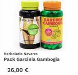 Oferta de BIO LIPOC GARCINIA CAMBOGIA  30 CAPS  Herbolario Navarro  Pack Garcinia Gambogia  26,80 €  en Herbolario Navarro