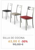 Oferta de Silla de cocina  por 63€ en Muebles Rey