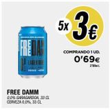 Oferta de Cerveza Free Damm por 0,69€ en BM Supermercados