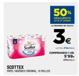 Oferta de Papel higiénico Scottex por 5,99€ en BM Supermercados