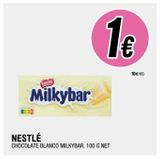 Oferta de Chocolate blanco Nestlé por 1€ en BM Supermercados