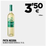 Oferta de Vino blanco Pata Negra por 3,5€ en BM Supermercados