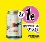 Oferta de Cerveza San Miguel por 0,63€ en BM Supermercados