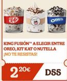 Oferta de Kako  FALE LIS  OREO  KING FUSIÓN A ELEGIR ENTRE OREO, KIT KAT O NUTELLA ¡NO TE RESISTAS!  220€  D55  por 220€ en Burger King