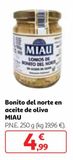 Oferta de Bonito del norte en aceite de oliva Miau por 4,99€ en Alcampo