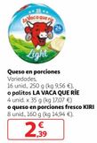 Oferta de Queso en porciones La vaca que ríe por 2,39€ en Alcampo