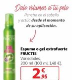 Oferta de Espuma de pelo Fructis por 2,95€ en Alcampo
