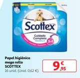 Oferta de Papel higiénico Scottex por 9,95€ en Alcampo