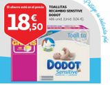 Oferta de Toallitas húmedas para bebé Dodot sensitive por 18,5€ en Alcampo