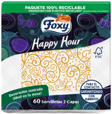 Oferta de Tovallons 2 capes Happy Hour Foxy 50 unitats (la unitat: 0,02€) por 1€ en Consum