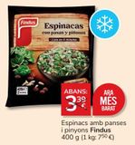 Oferta de Espinacas Findus por 3€ en Consum