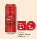 Oferta de Cerveza Estrella Damm por 1€ en Consum