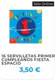 Oferta de Servilletas Fiesta por 3,5€ en Party Fiesta