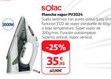 Oferta de Plancha de vapor Solac por 35,93€ en Alcampo