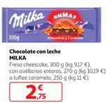 Oferta de Chocolate con leche Milka por 2,75€ en Alcampo