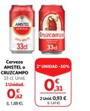 Oferta de Cerveza Amstel por 0,62€ en Alcampo