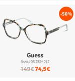 Oferta de Gafas Guess por 74,5€ en MasVisión