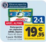 Oferta de Detergente en cápsulas ARIEL Alpine  por 19,95€ en Carrefour