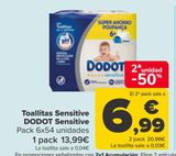 Oferta de Toallitas Sensitive DODOT Sensitive por 13,99€ en Carrefour