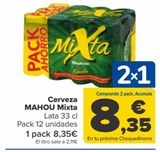 Oferta de Cerveza MAHOU Mixta por 8,35€ en Carrefour