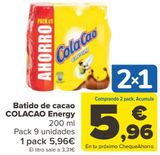 Oferta de Batido de cacao COLACAO Energy por 5,96€ en Carrefour