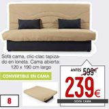 Oferta de Sofá cama por 239€ en ATRAPAmuebles