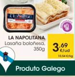 Oferta de Lasaña boloñesa la napolitana por 3,69€ en Eroski