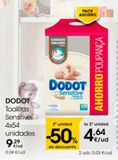 Oferta de Toallitas húmedas para bebé Dodot por 9,29€ en Eroski