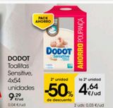 Oferta de Toallitas húmedas para bebé Dodot por 9,29€ en Eroski