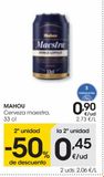 Oferta de MAHOU Cerveza maestra 0,33 L por 0,9€ en Eroski