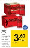 Oferta de COCA COLA Refresco de cola zero pack 6x20 cl por 3,6€ en Eroski
