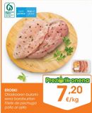 Oferta de EROSKI Filete de pechuga pollo al ajillo al peso por 7,2€ en Eroski