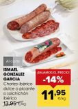 Oferta de Chorizo ibérico por 11,95€ en Autoservicios Familia