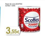 Oferta de Paper de cuina SCOTTEX Jumbo 1 rotlle  Scottex  JUMBO  Puede con TODO  en Keisy