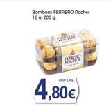 Oferta de Bombons FERRERO Rocher 16 u. 200 g.  1296  FERRERO  ROCHER  24.00 €/kg  4,80€  en Supermercats Jespac