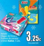 Oferta de Helado Clipper de fresa o Frutinos de naranja o limón Kalise por 3,25€ en Unide Market