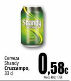 Oferta de Cerveza Shandy Cruzcampo por 0,58€ en Unide Supermercados
