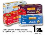 Oferta de Aceitunas rellenas distintas variedades La Española por 1,99€ en Unide Supermercados