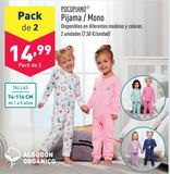 Oferta de Pijama pocopiano por 7,5€ en ALDI