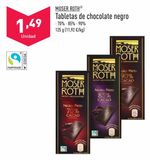 Oferta de Chocolate negro moser roth por 1,49€ en ALDI