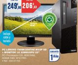 Oferta de PC sobremesa Lenovo por 249,9€ en Bureau Vallée