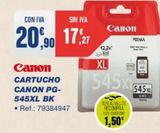 Oferta de Cartuchos de tinta Canon por 20,9€ en Bureau Vallée