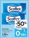 Oferta de Servilletas de papel Scottex por 1,35€ en Caprabo
