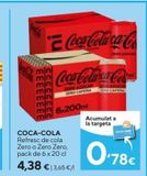 Oferta de COCA COLA Refresco de cola zero zero pack 6x20 cl por 4,38€ en Caprabo