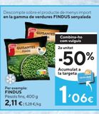 Oferta de Guisantes finos congelados Findus por 2,11€ en Caprabo