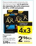 Oferta de L'OR Café en cápsulas descafeinado utz 10 Uds por 3,95€ en Caprabo