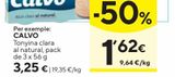 Oferta de CALVO Atún claro al natural pack 3x56 g por 3,25€ en Caprabo