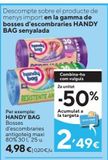Oferta de Bolsas de basura Handy Bag por 4,98€ en Caprabo